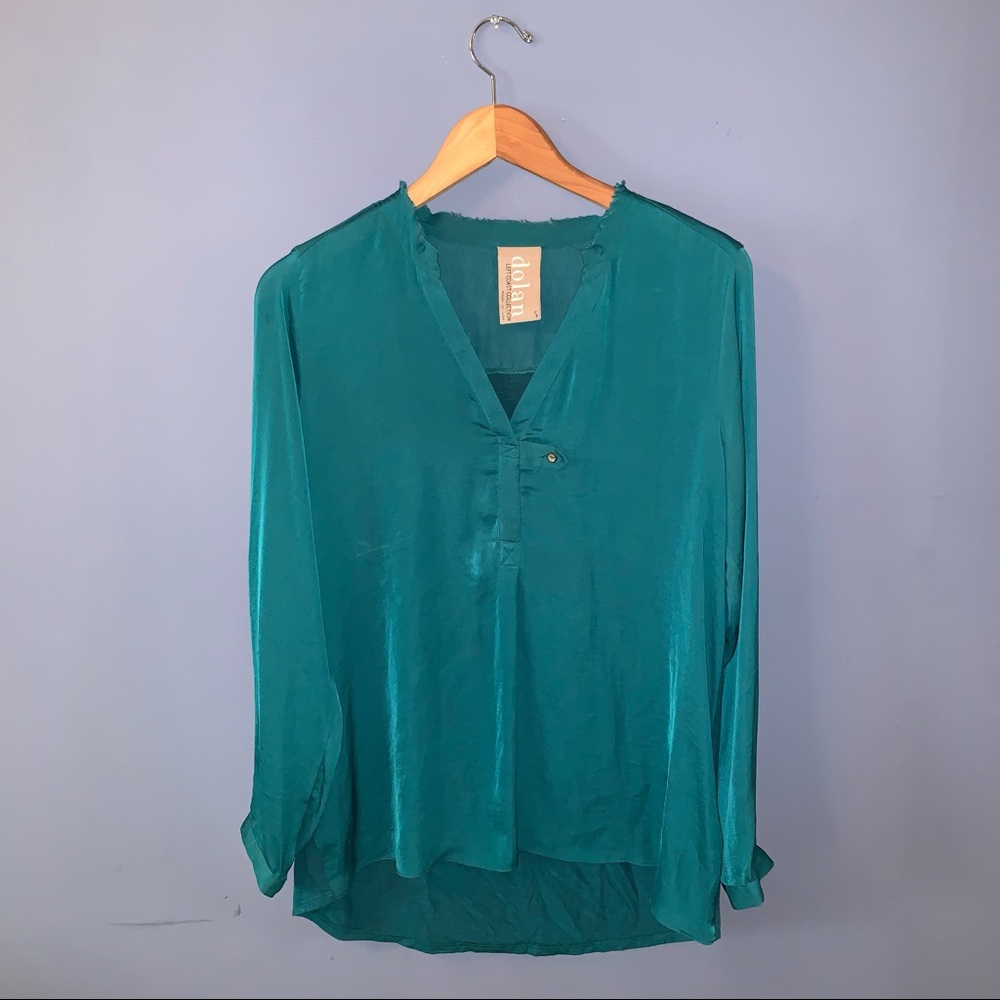Anthropologie Dolan Emerald Green Long sleeve Top Size Small